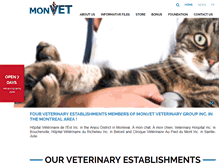 Tablet Screenshot of monvet.com